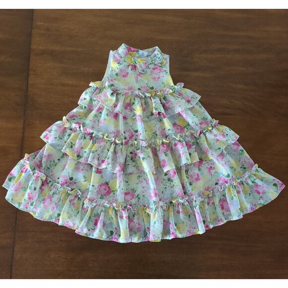 janie and jack birthday dress White / 18m Janie and Jack Floral Dress White/Blue sz 18-24m